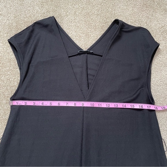 Zara Black Sleeveless Vneck Dress Size Medium - Picture 8 of 9
